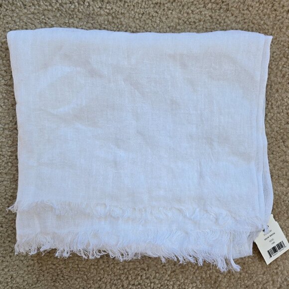 Portolano Accessories - NWT Portolano White Linen Scarf